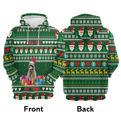 Raccoon Live Fast Eat Trash Premium Christmas Hoodie, Christmas Gifts Unisex Hoodie For Men & Women - Perfect Gift For Christmas, Beer Lovers