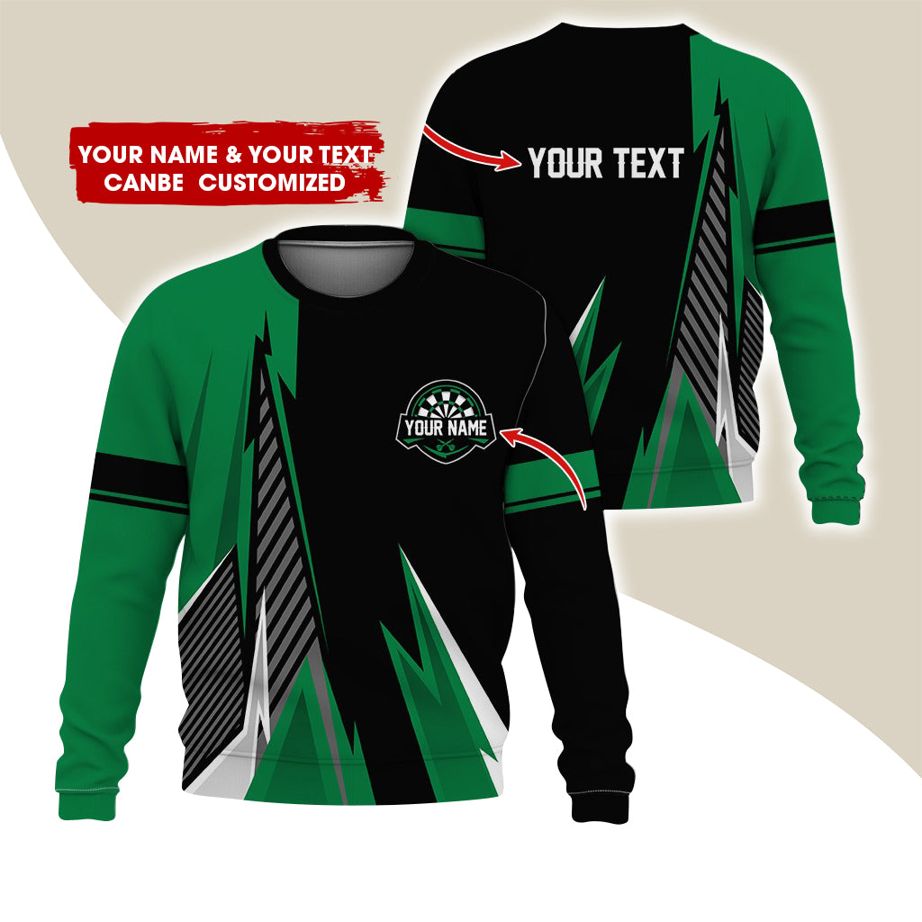 Customized Name & Text Darts Sweatshirt, Personalized Darts Play Sweatshirt For Men & Women - Gift For Darts Lovers, Darts Players