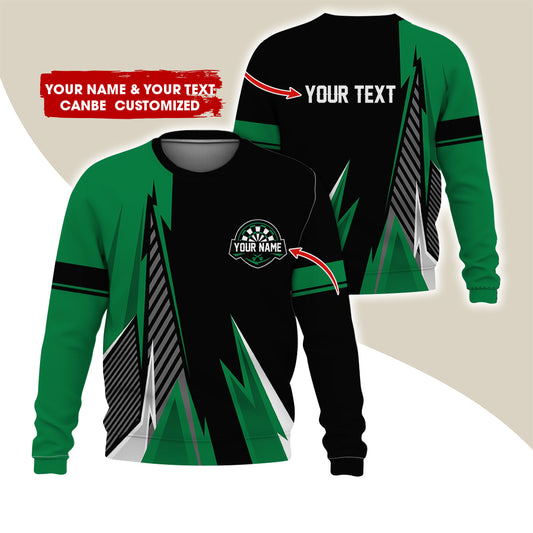 Customized Name & Text Darts Sweatshirt, Personalized Darts Play Sweatshirt For Men & Women - Gift For Darts Lovers, Darts Players
