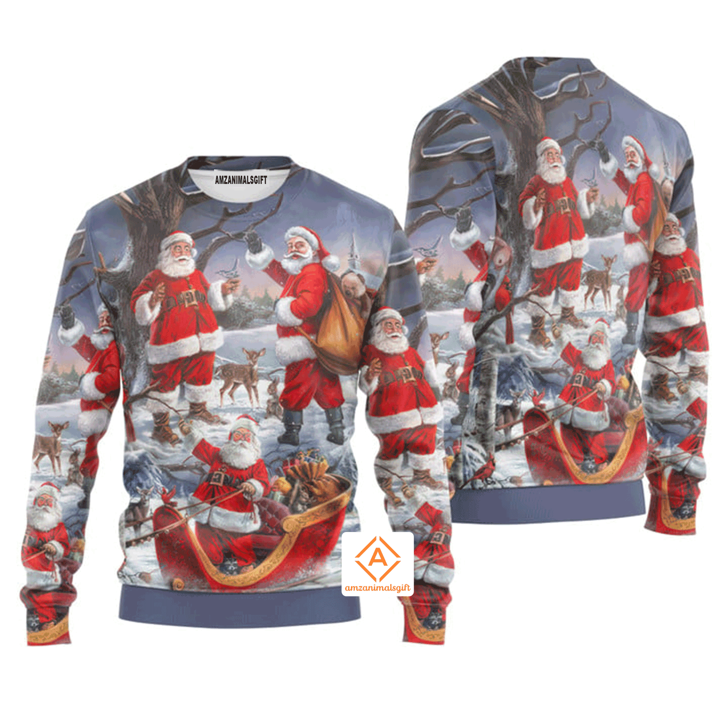 Funny Santa Claus Happy Xmas Is Coming Sweater, Ugly Sweater For Men & Women, Perfect Outfit For Christmas New Year Autumn Winter