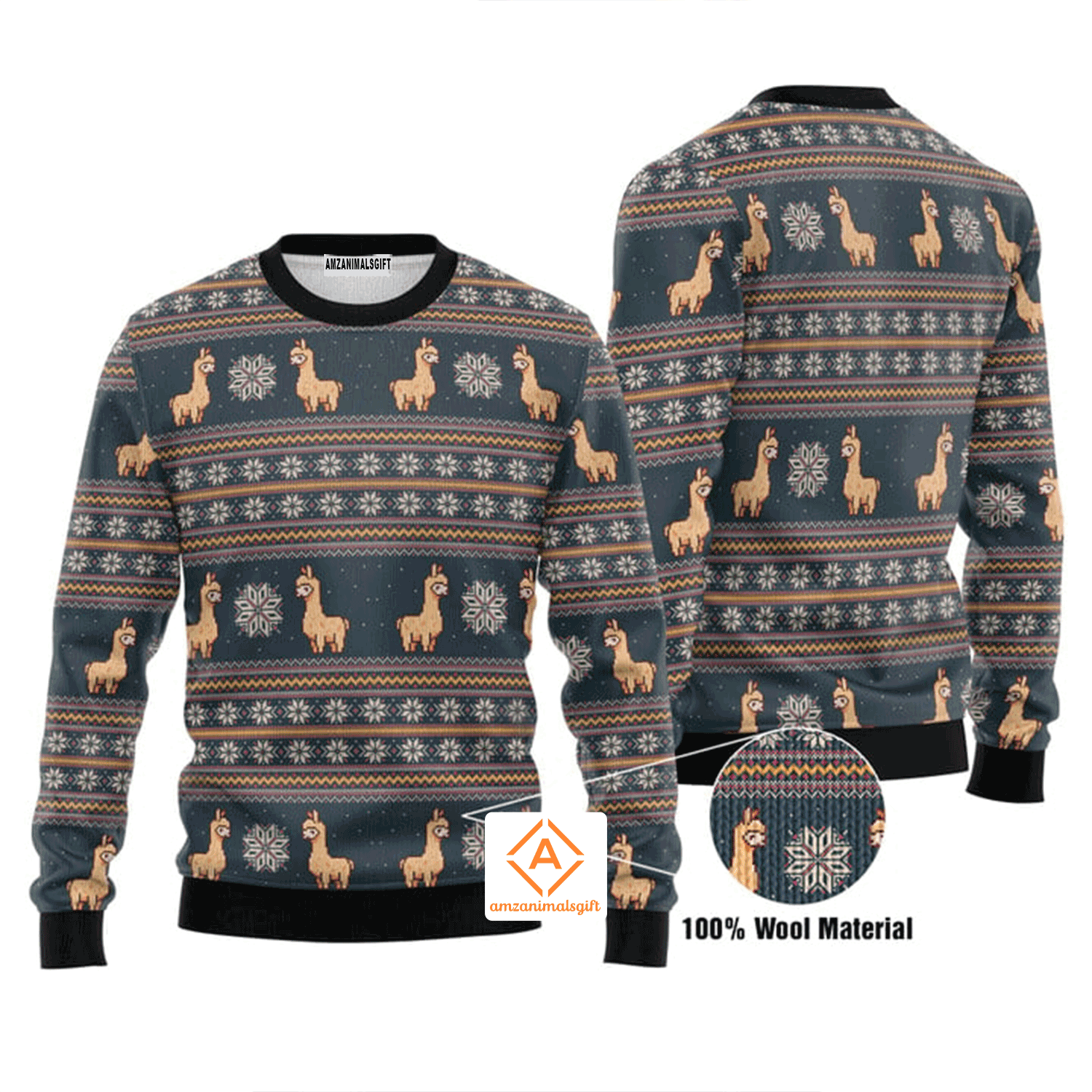 Amazing Llama Christmas Sweater, Ugly Sweater For Men & Women, Perfect Outfit For Christmas New Year Autumn Winter