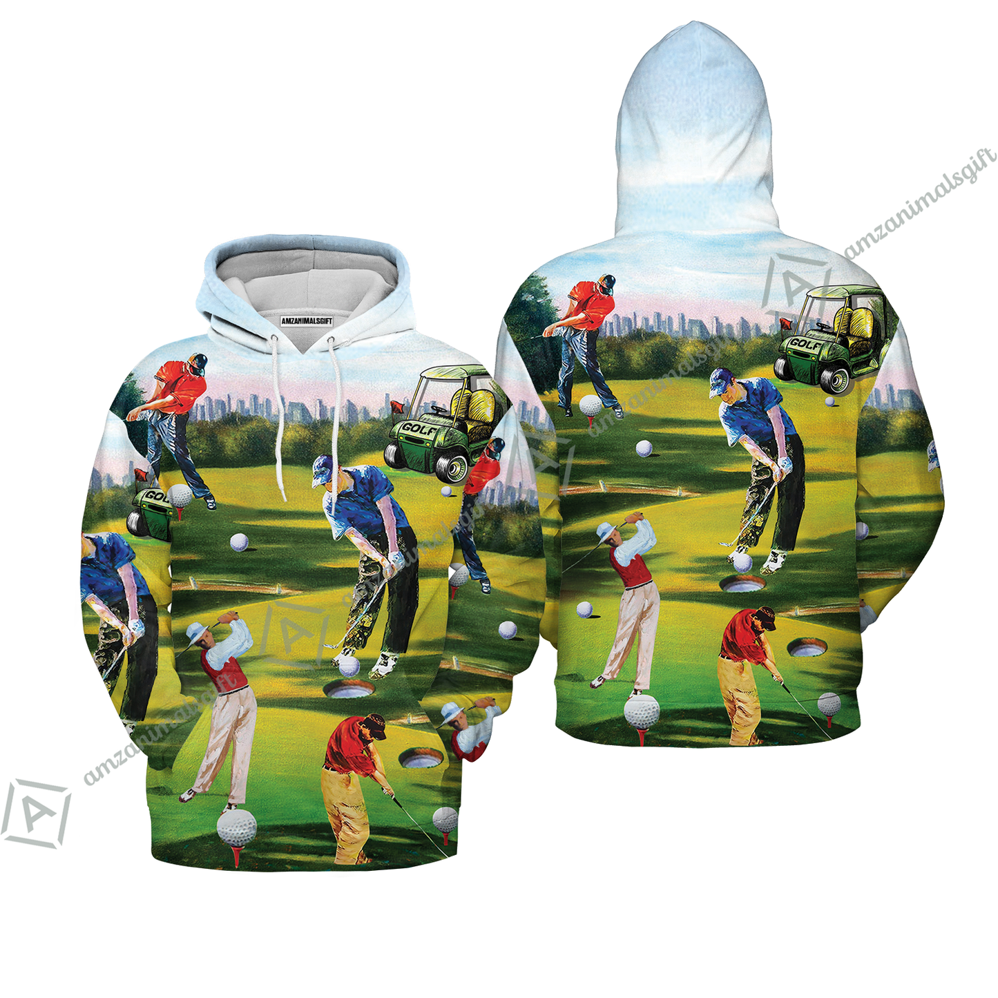 Golf Men Hawaiian Shirt - Golf Men, Golf Cart Hawaiian Shirt - Perfect Gift For Men & Women, Golf Lover