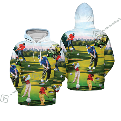 Golf Men Hawaiian Shirt - Golf Men, Golf Cart Hawaiian Shirt - Perfect Gift For Men & Women, Golf Lover