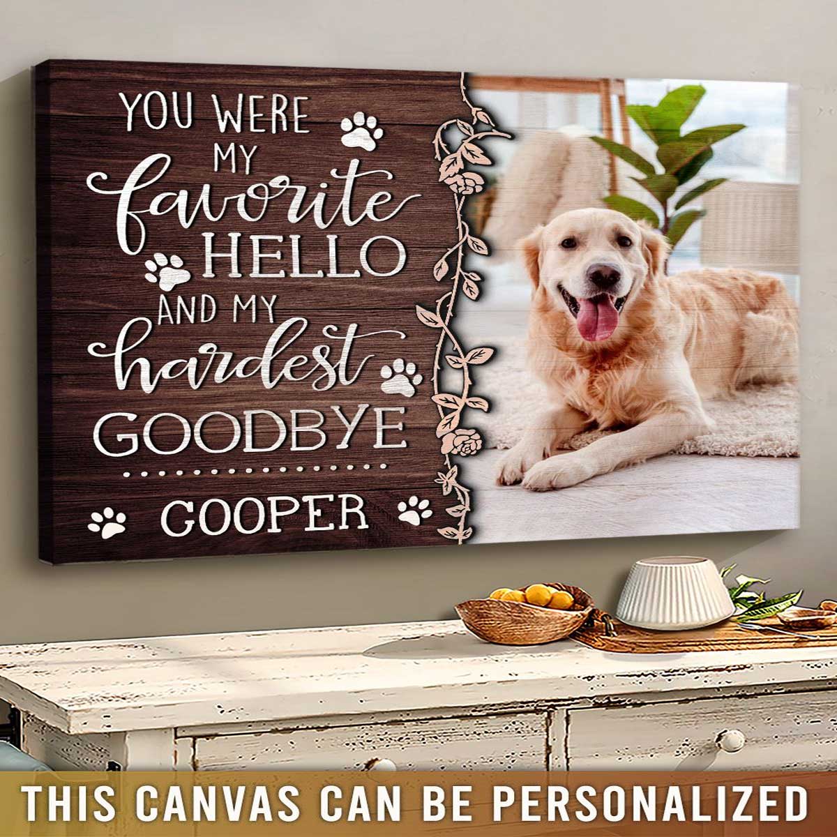 Personalized Dog Landscape Canvas, Custom Remember Pet Gift, Perfect Gift For Dog Lovers, Friends, Family
