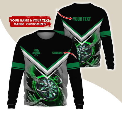 Customized Name & Text Darts Sweatshirt, Personalized Darts Team Sweatshirt For Men & Women - Gift For Darts Lovers, Darts Players