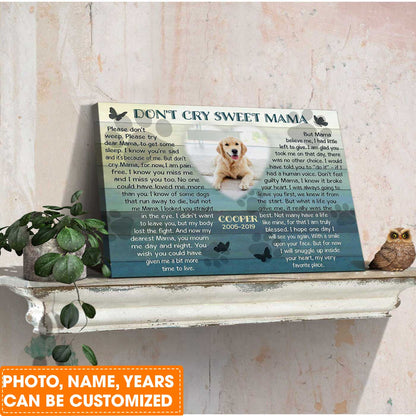 Personalized Dog Landscape Canvas, Gifts To Remember A Pet, Custom Pet Memorial, Perfect Gift For Dog Lovers, Friends, Family