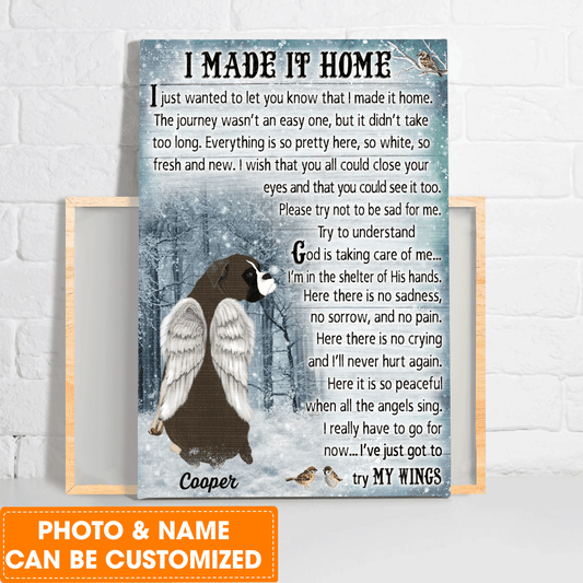 Personalized Dog Portrait Canvas, Customized Dog Memorial Idea Pet Rememberance Gift Canvas Print, Perfect Gift For Dog Lovers, Friend, Family