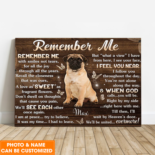 Personalized Dog Landscape Canvas, Remember Canvas, Memorial Gifts Sayings For Loss Of Pet Dog Canvas, Perfect Gift For Dog Lovers, Friends, Family