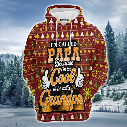 Christmas Premium Christmas Hoodie, Papa Too Cool To Be Called Grandpa Unisex Hoodie For Men & Women - Perfect Gift For Christmas, Friends, Family