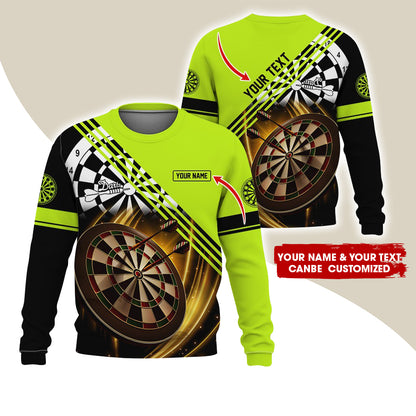 Customized Name & Text Darts Sweatshirt, Personalized Name Darts Uniform Sweatshirt For Men & Women - Gift For Darts Lovers, Darts Players