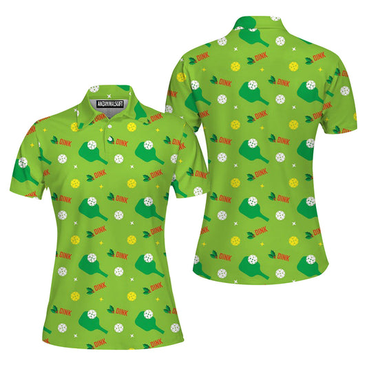 Pickleball Christmas Dink Resbonsibly In July Women Polo Shirt, Perfect Outfit For Women On Summer Pickleball Players Pickleball Lovers