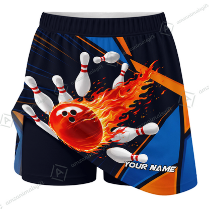 Customized Bowling Trouser Skirts With Shorts Underneath, Bowling Meteor Fireball With Pockets