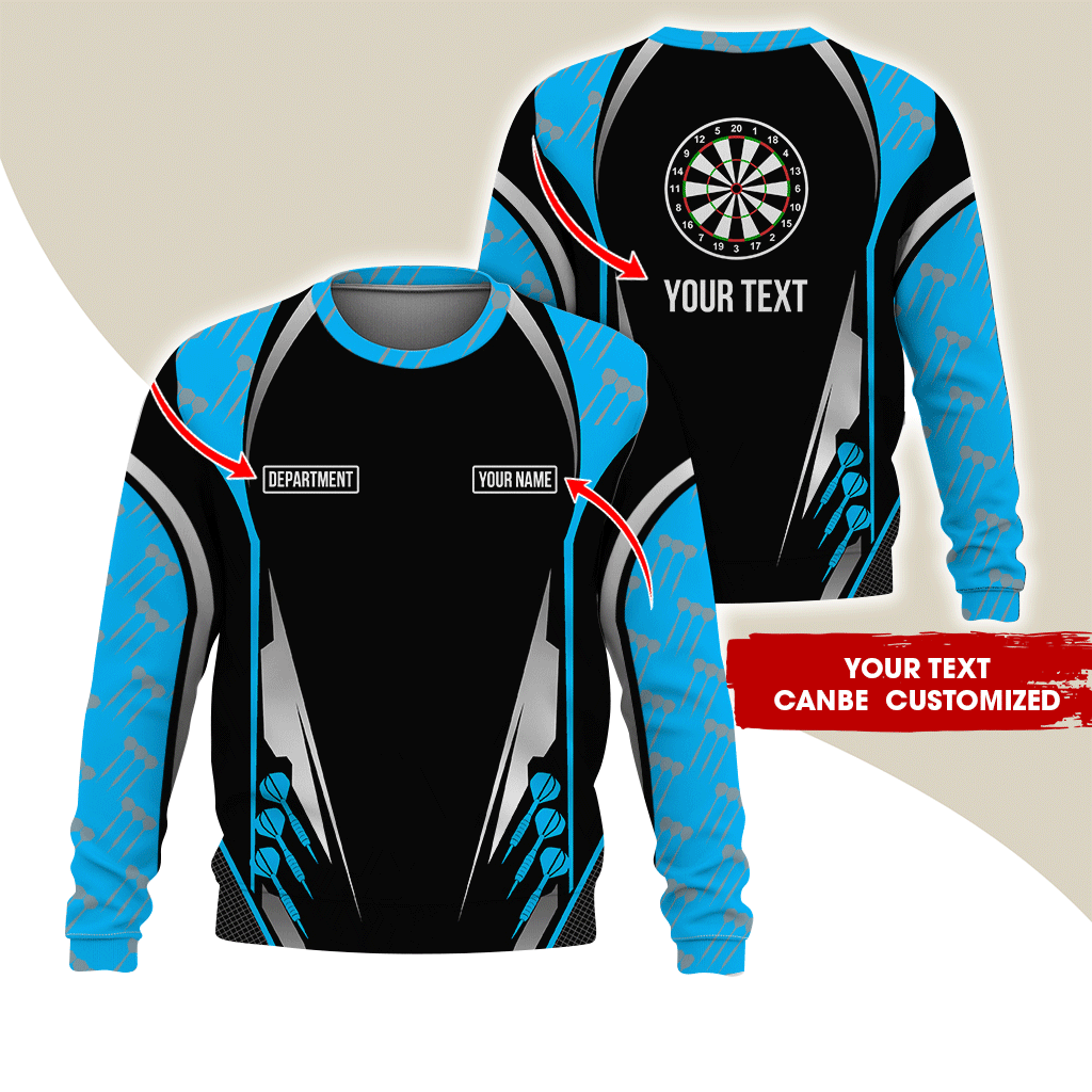 Customized Darts Sweatshirt, Darts Pattern Sweatshirt Black For Men & Women, Perfect Gift For Darts Lovers, Friend, Family
