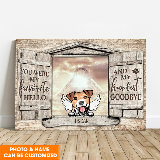 Personalized Dog Landscape Canvas, Custom Gift For Dog Owner Dog Sympathy Gifts Dog, Perfect Gift For Pet Lovers, Friend, Family