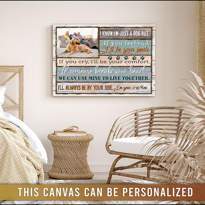 Personalized Dog Landscape Canvas, Custom Pet Art Canvas Gift For Dog Lover Rustic Wood, Perfect Gift For Dog Lovers, Friend, Family