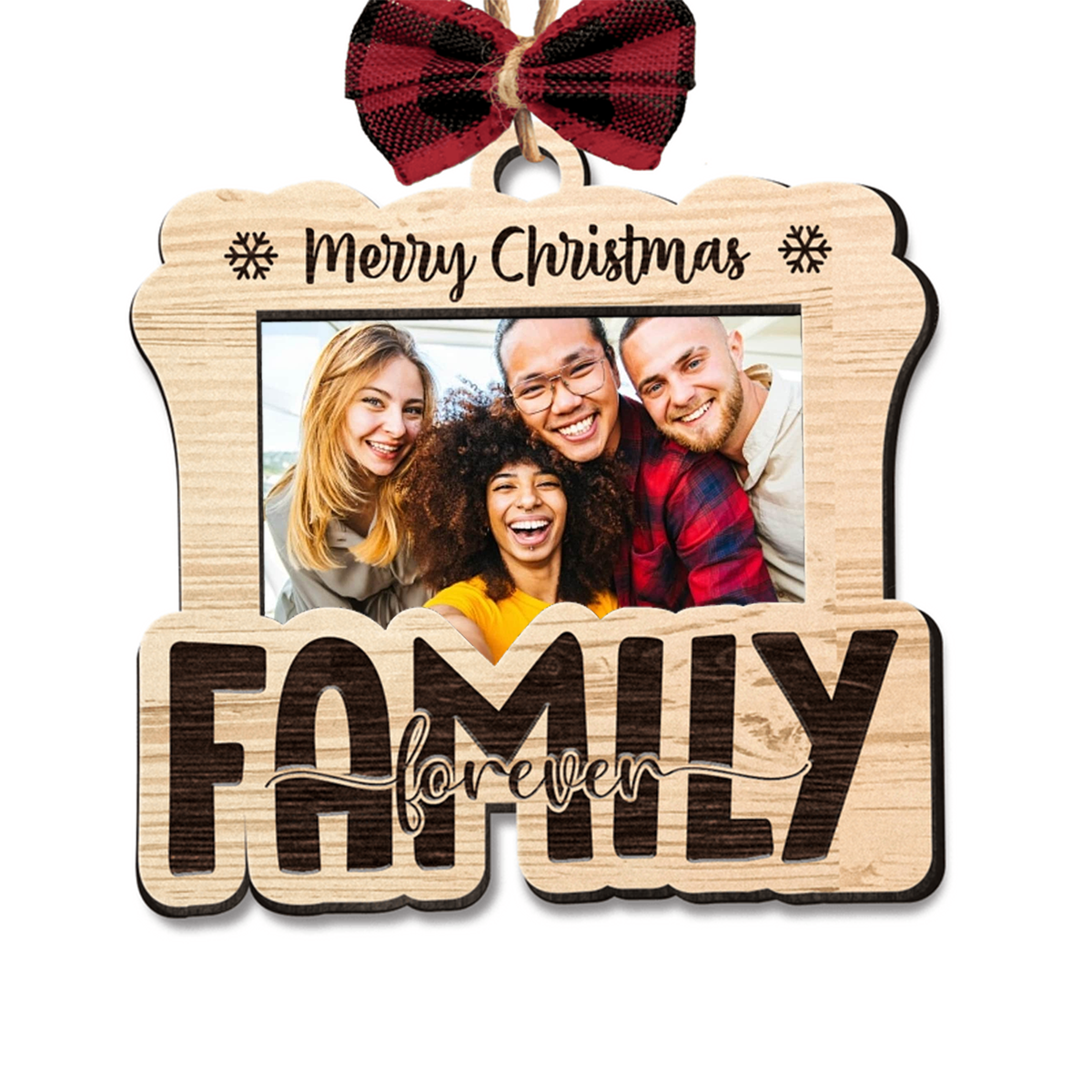 Personalized Wooden Besties Ornament, Custom Your Great Moment Besties Photo Wooden Ornament For Christmas, Best Personalized Presents For Your Friends