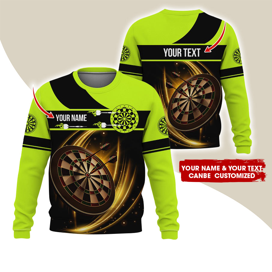 Customized Name & Text Darts Sweatshirt, Personalized Name & Text Darts Sweatshirt For Men & Women - Gift For Darts Lovers, Darts Players