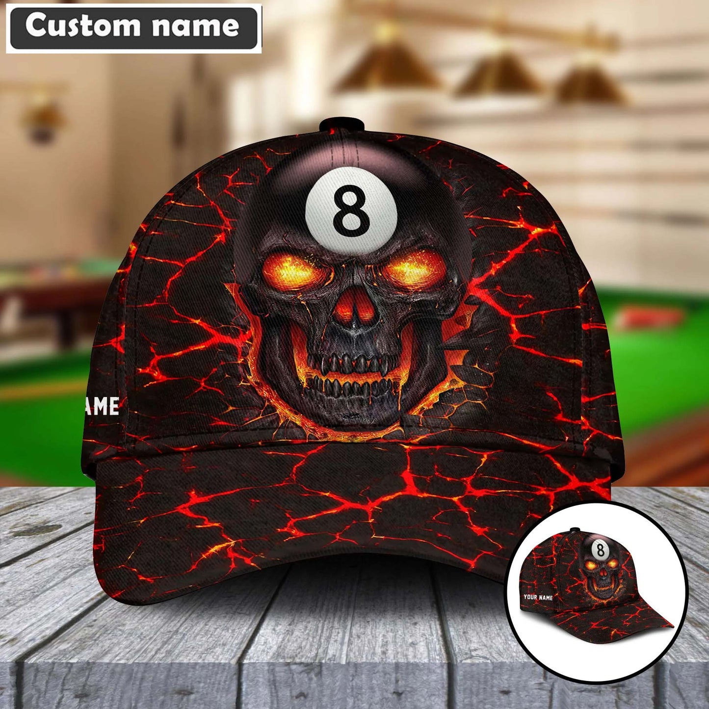 Customized Billiard Cap, Personalized Billiard Pools Skull Hats, Best Billiard Pool Hat For Billiard Players (8 colors)