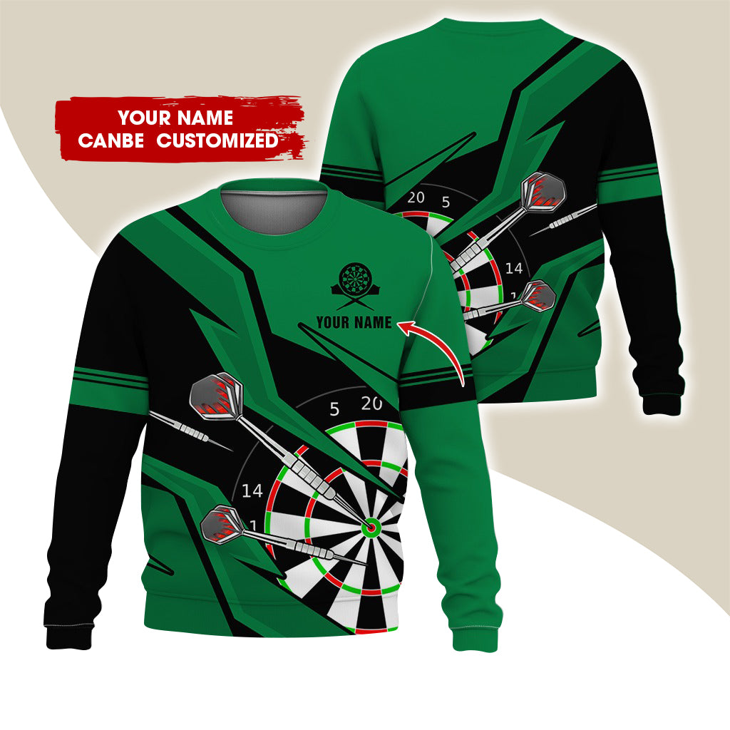 Customized Name Darts Sweatshirt, Personalized Dartboard Sweatshirt For Men & Women - Gift For Darts Lovers, Darts Players
