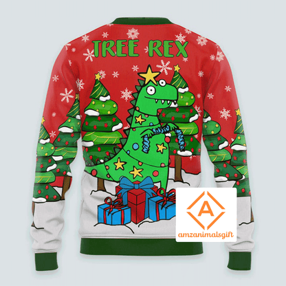 Tree Rex Christmas Sweater, Ugly Sweater For Men & Women, Perfect Outfit For Christmas New Year Autumn Winter