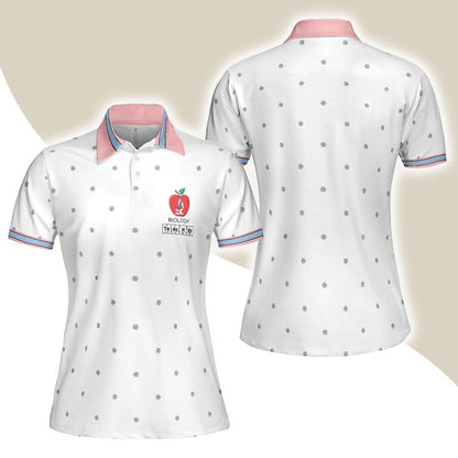 Biology Teacher Women Polo Shirt, I Love Biology Short  Women Polo Shirt - Best Gift For Biology Teachers, Family, Friends