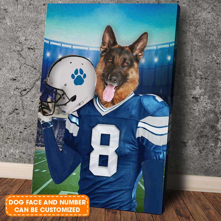 The Detroit Fan Custom Pet Face Portrait Canvas - Pet Painting Portrait Canvas, Wall Art - Perfect Gift For The Detroit Fan, Pet Lovers