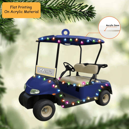 Personalized Riding Golf Acrylic Ornament, Riding Golf Keychain, Car Ornament, Christmas Ornament Gifts