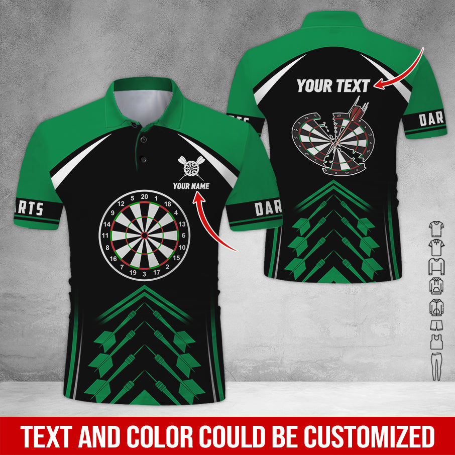 Customized Name & Text Darts Polo Shirt, Personalized Name Darts Is My Life Polo Shirt For Men - Perfect Gift For Darts Lovers, Darts Players