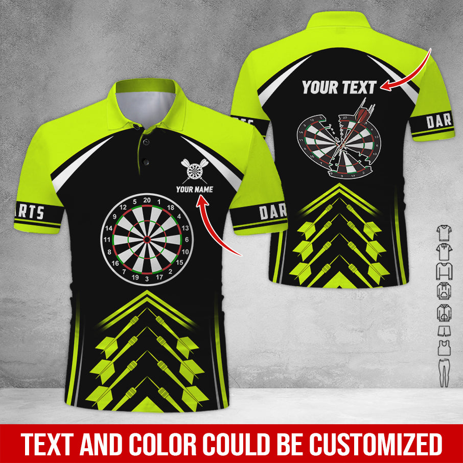 Customized Name & Text Darts Polo Shirt, Personalized Name Darts Is My Life Polo Shirt For Men - Perfect Gift For Darts Lovers, Darts Players