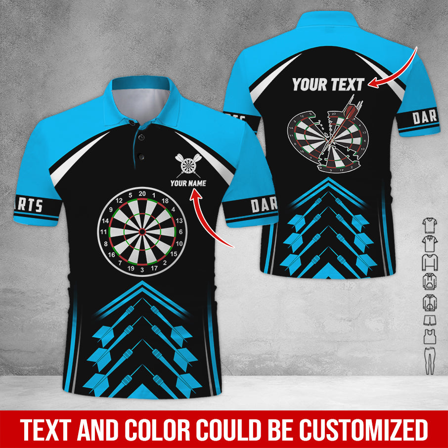 Customized Name & Text Darts Polo Shirt, Personalized Name Darts Is My Life Polo Shirt For Men - Perfect Gift For Darts Lovers, Darts Players