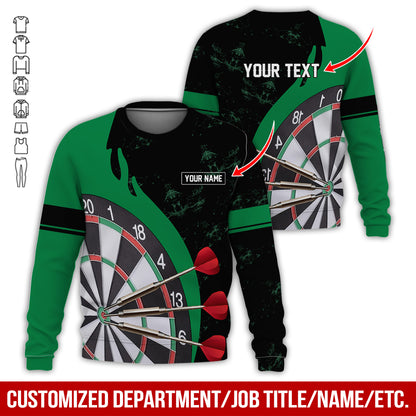 Customized Name Darts Sweatshirt, Personalized Name & Text Darts Sweatshirt For Men & Women - Gift For Darts Lovers, Darts Players