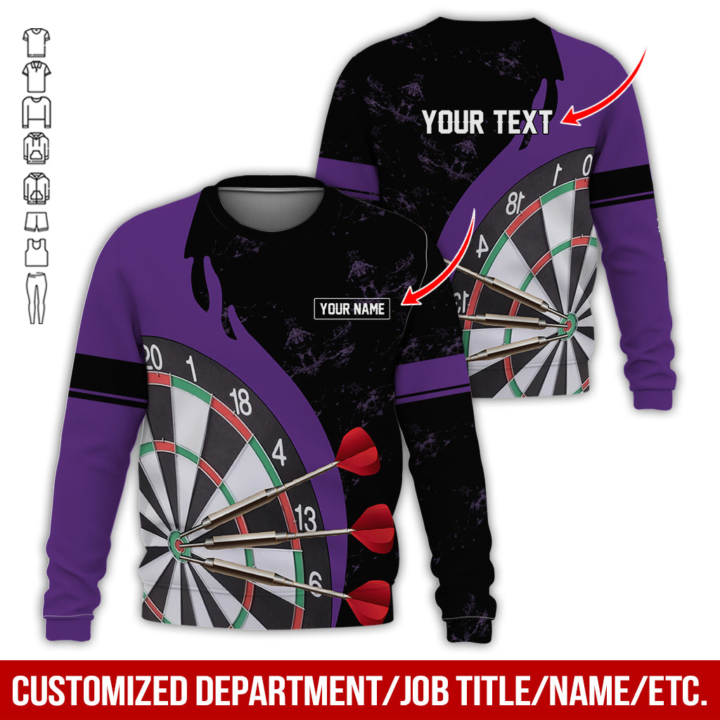 Customized Name Darts Sweatshirt, Personalized Name & Text Darts Sweatshirt For Men & Women - Gift For Darts Lovers, Darts Players