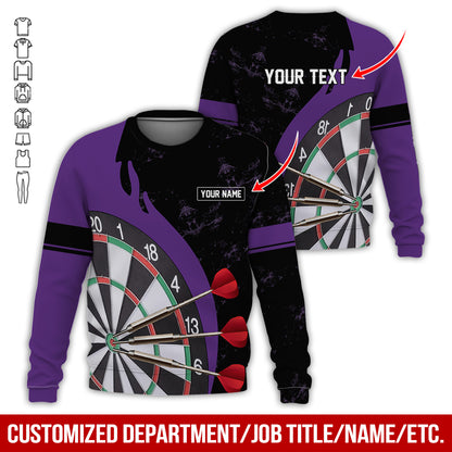 Customized Name Darts Sweatshirt, Personalized Name & Text Darts Sweatshirt For Men & Women - Gift For Darts Lovers, Darts Players
