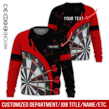 Customized Name Darts Sweatshirt, Personalized Name & Text Darts Sweatshirt For Men & Women - Gift For Darts Lovers, Darts Players