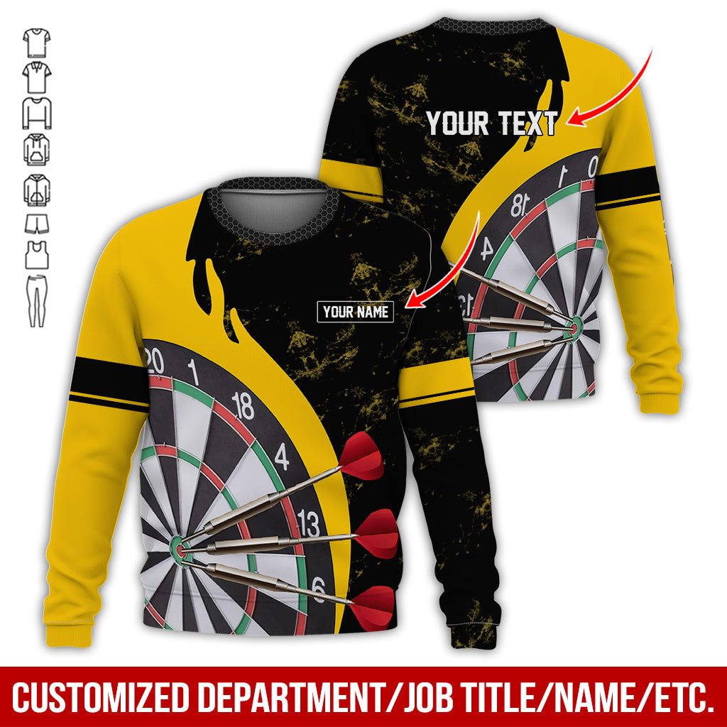 Customized Name Darts Sweatshirt, Personalized Name & Text Darts Sweatshirt For Men & Women - Gift For Darts Lovers, Darts Players