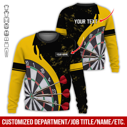 Customized Name Darts Sweatshirt, Personalized Name & Text Darts Sweatshirt For Men & Women - Gift For Darts Lovers, Darts Players