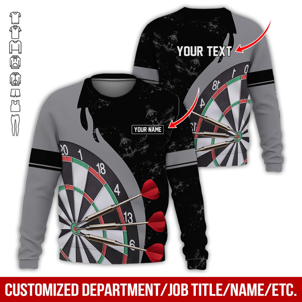 Customized Name Darts Sweatshirt, Personalized Name & Text Darts Sweatshirt For Men & Women - Gift For Darts Lovers, Darts Players