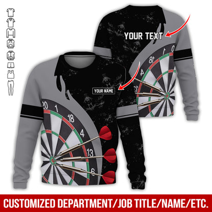 Customized Name Darts Sweatshirt, Personalized Name & Text Darts Sweatshirt For Men & Women - Gift For Darts Lovers, Darts Players