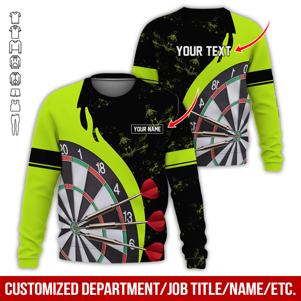 Customized Name Darts Sweatshirt, Personalized Name & Text Darts Sweatshirt For Men & Women - Gift For Darts Lovers, Darts Players