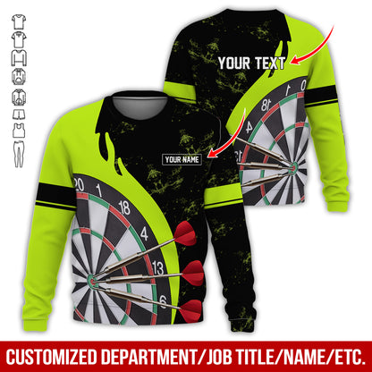 Customized Name Darts Sweatshirt, Personalized Name & Text Darts Sweatshirt For Men & Women - Gift For Darts Lovers, Darts Players