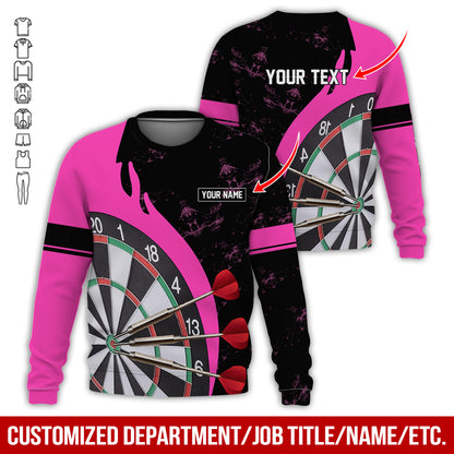 Customized Name Darts Sweatshirt, Personalized Name & Text Darts Sweatshirt For Men & Women - Gift For Darts Lovers, Darts Players