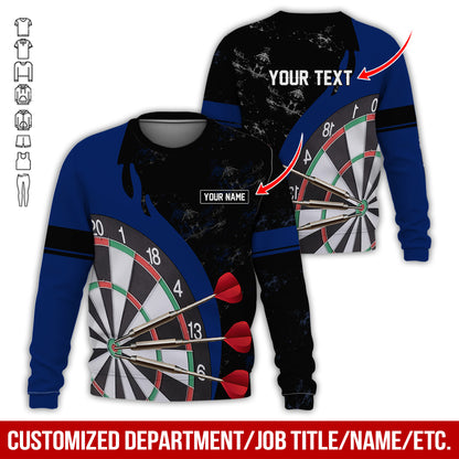 Customized Name Darts Sweatshirt, Personalized Name & Text Darts Sweatshirt For Men & Women - Gift For Darts Lovers, Darts Players