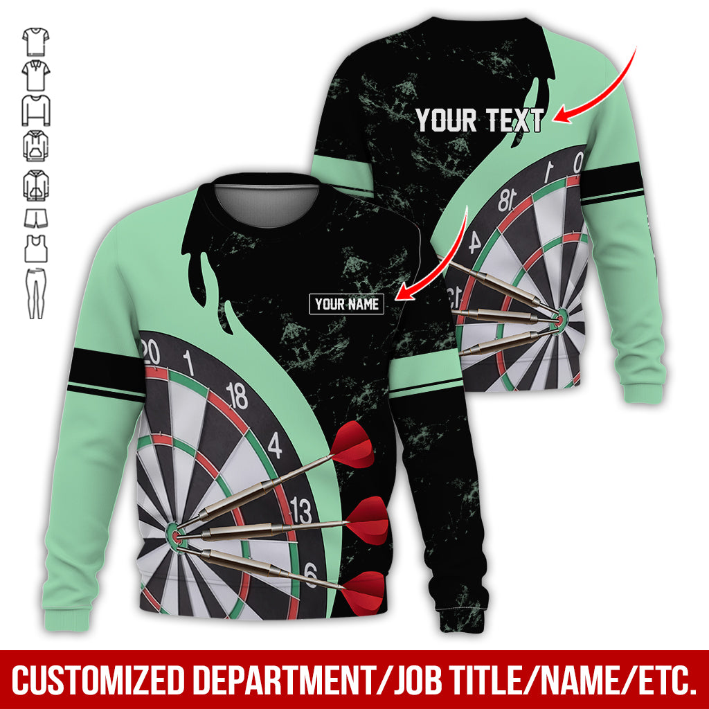 Customized Name Darts Sweatshirt, Personalized Name & Text Darts Sweatshirt For Men & Women - Gift For Darts Lovers, Darts Players