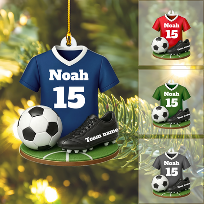 Personalized Soccer Christmas Ornament, Soccer Things, Custom Ornament Christmas Gift, Keychain Soccer, Car Ornament Soccer