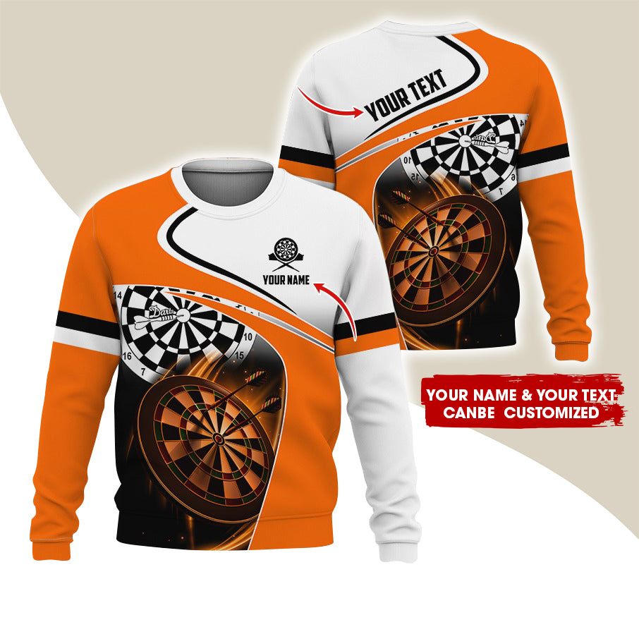 Customized Name & Text Darts Sweatshirt, Custom Darts Team Is My Life Sweatshirt For Men & Women - Gift For Darts Lovers, Darts Players