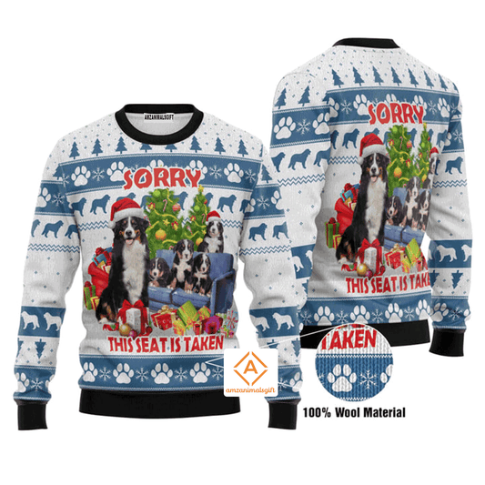 Bernese Mountain Dog Christmas Sweater This Seat Is Taken, Ugly Sweater For Men & Women, Perfect Outfit For Christmas New Year Autumn Winter