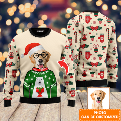 Personalized Photo Ugly Sweater, Custom Funny Your Photo Christmas Ugly Sweater For Men & Women, Perfect Gift For Christmas, Friends, Family