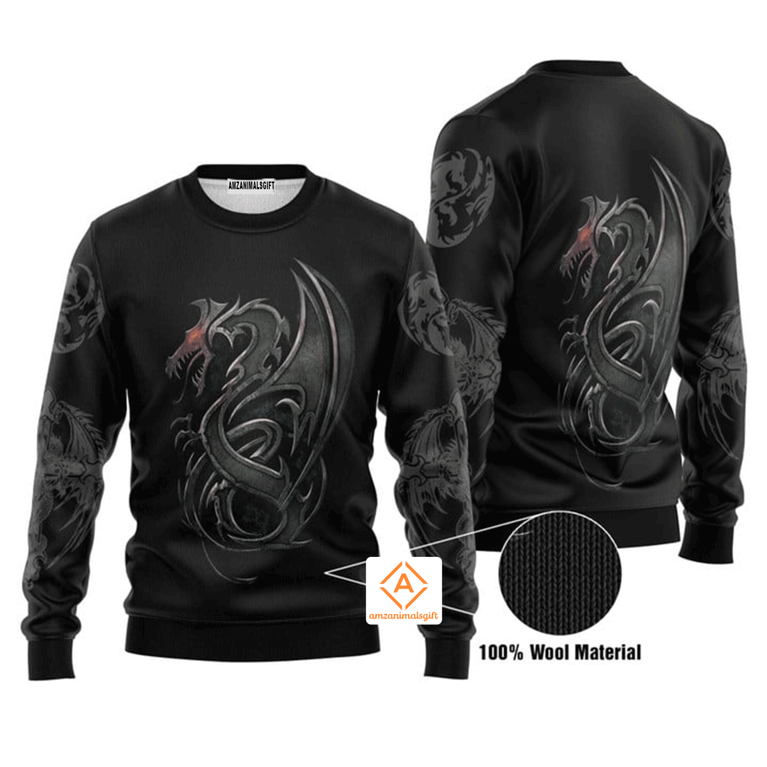 Dungeon Dragon Christmas Sweater, Ugly Sweater For Men & Women, Perfect Outfit For Christmas New Year Autumn Winter