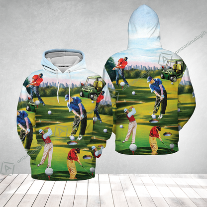 Golf Men Hoodie - Golf Men, Golf Cart Hoodie - Perfect Gift For Men & Women, Golf Lover