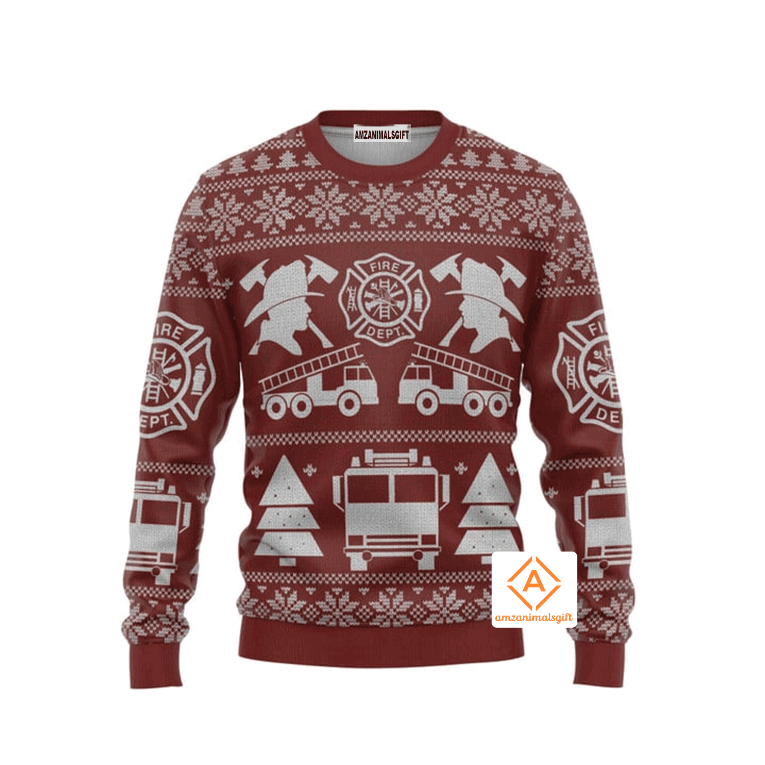 Firefighter Christmas Sweater, Ugly Sweater For Men & Women, Perfect Outfit For Christmas New Year Autumn Winter